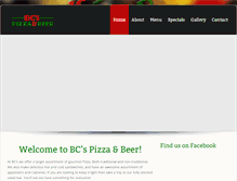 Tablet Screenshot of bcspizzaandbeer.com